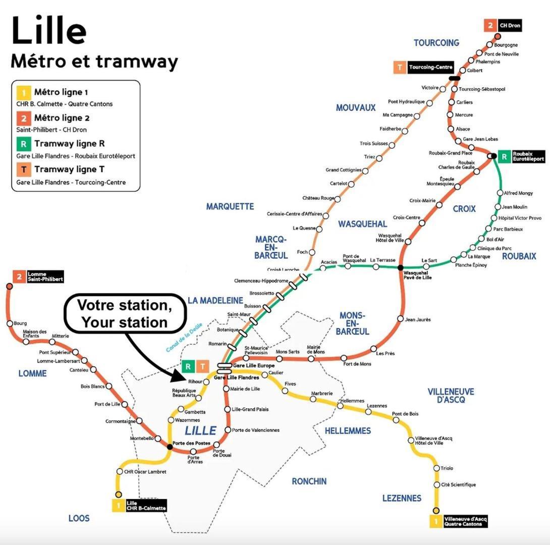 Lille Centre - Superb 60M2 2Bed Apartment ! Eksteriør bilde